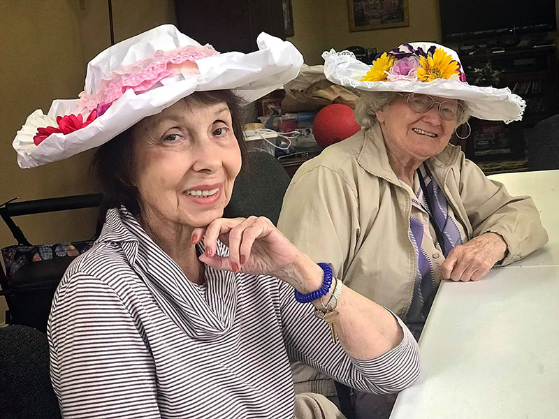 Baldwin House Residents Wearing Hats